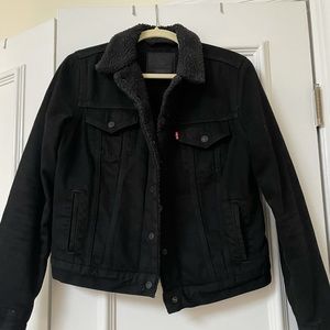 LEVIS ORIGINAL SHERPA TRUCKER JACKET, BLACK